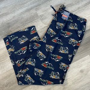 St. John’s Bay Pajama Bottoms With Cabin Print on Blue Mountain vibes 🏔️ ❄️ ☕️